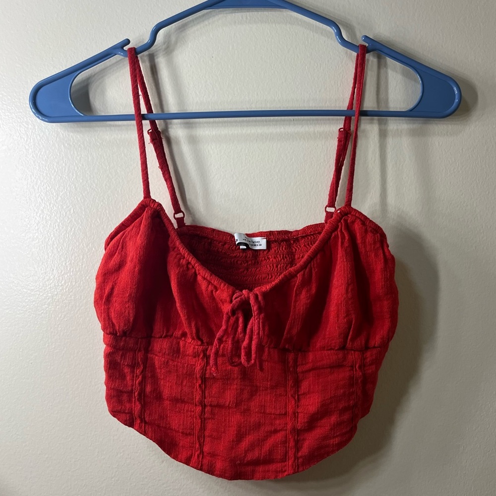 Pull&Bear Red Corset Top